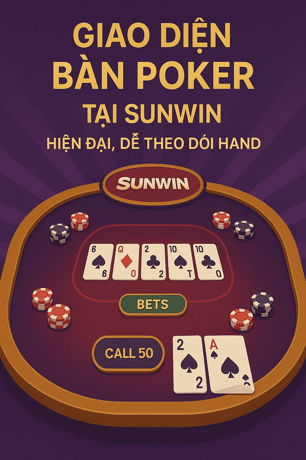 Giao diện bàn Poker tại Sunwin – hiện đại, dễ theo dõi hand Giao diện bàn Poker tại Sunwin – hiện đại, dễ theo dõi hand