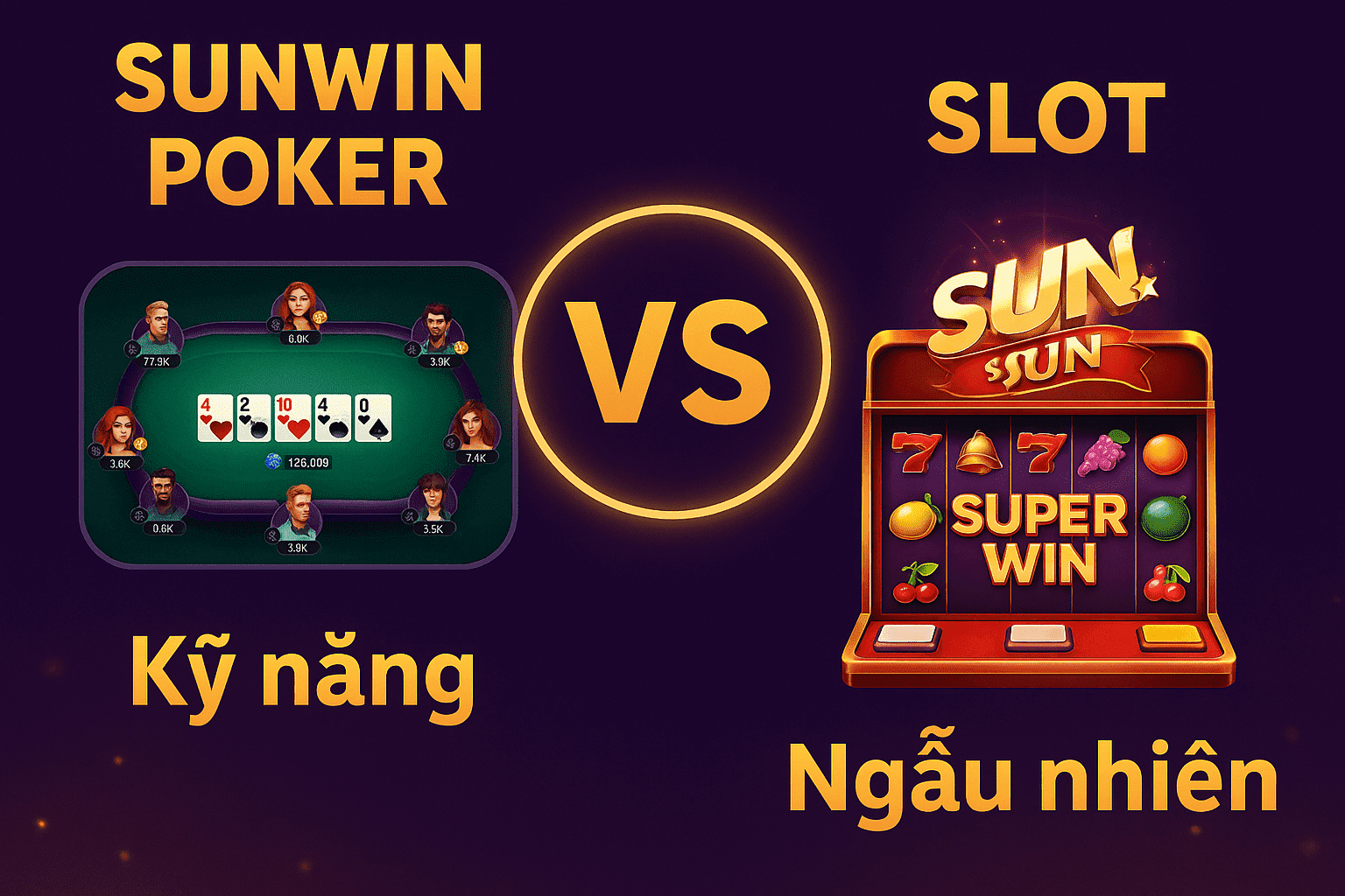 So sánh Sunwin Poker & Slot kỹ năng vs ngẫu nhiên So sánh Sunwin Poker & Slot kỹ năng vs ngẫu nhiên